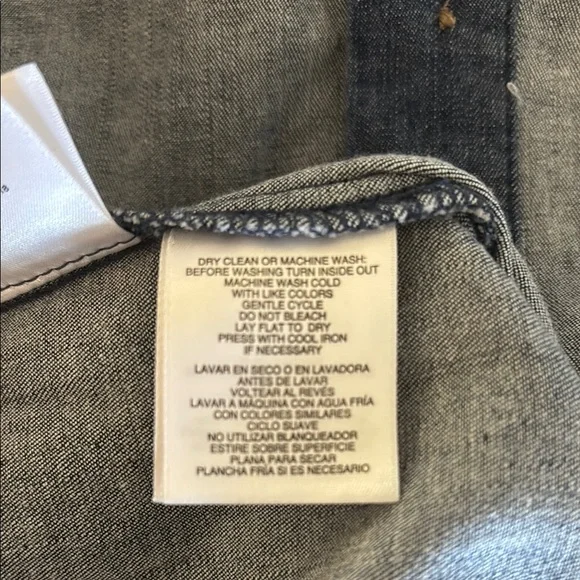 Sleeveless Denim Button-Front Tie-Waist Midi Dress - Blue - Picture 7 of 7